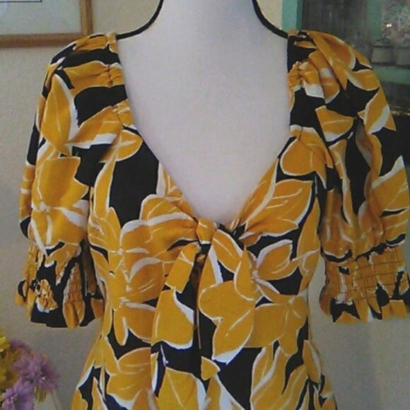 Who What Wear Linen Blend Dress - Picture 2 of 11